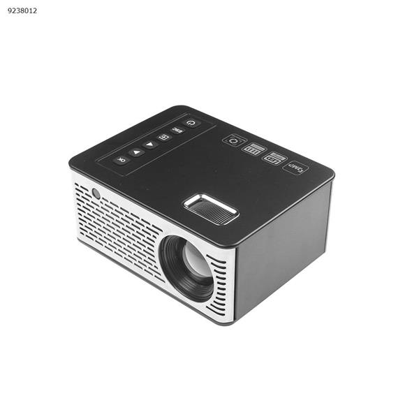 Small size can support charging treasure power supply T200 micro touch home theater projector（Black EU） Projector T200