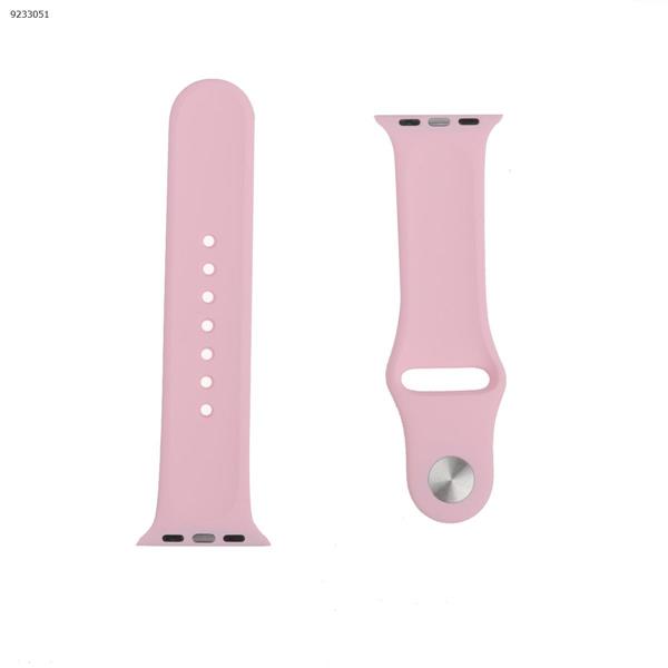Applicable iwatch1234 silicone strap apple watch with apple watch band monochrome watch strap (pink) 38MM-40MM Other IWATCH1234