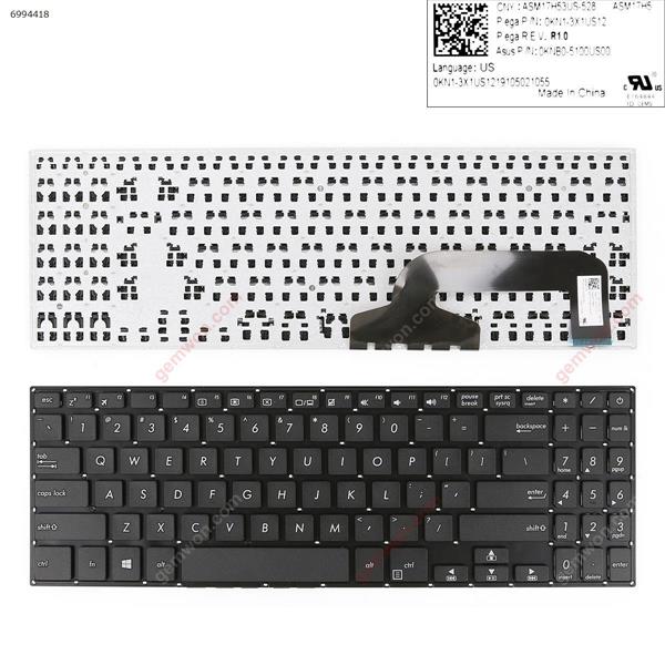 ASUS X507 BLACK US ASM17H53US-528 OKN1-3X1US12 OKNB0-5100US00 02-17H53LHF01+ 09CH0184 J I T SF-2196 Laptop Keyboard (OEM-B)