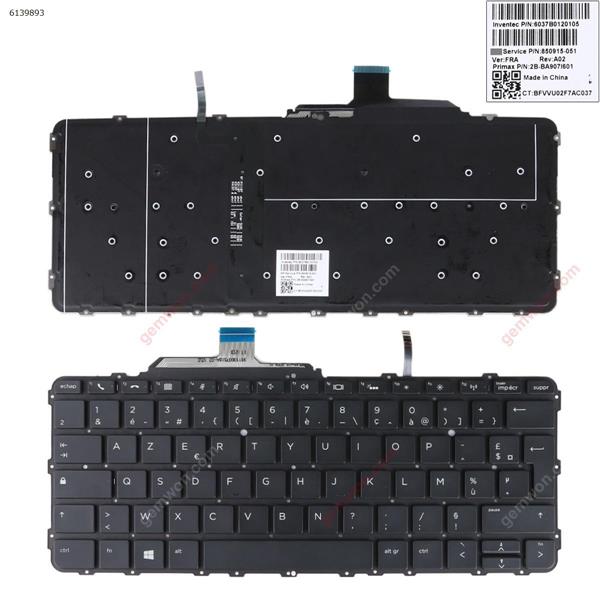 HP EliteBook Folio G1 BLACK (without FRAME,Backlit,WIN8) FR N/A Laptop Keyboard (OEM-B)