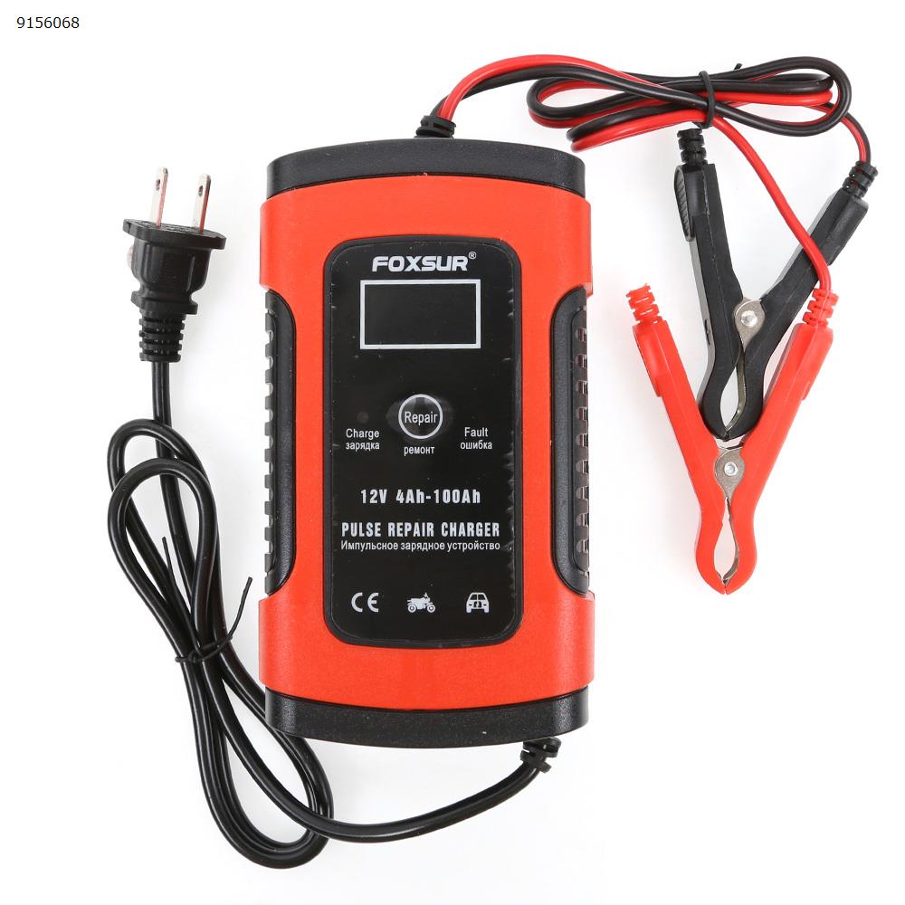 12V6A motorcycle car battery charger charger full intelligent universal repair lead-acid battery charger（US） Car Appliances N/A
