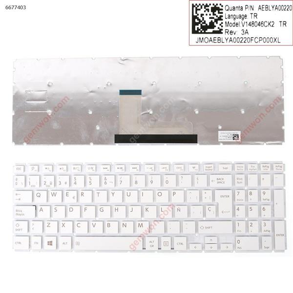 TOSHIBA Satellite L50-B S50-B L50D-B L50T-B L50DT-B L55(D)-B S55-B S55T-B S55D-B WHITE (Without FRAME,Win8) ) SP L50-B Laptop Keyboard (A)