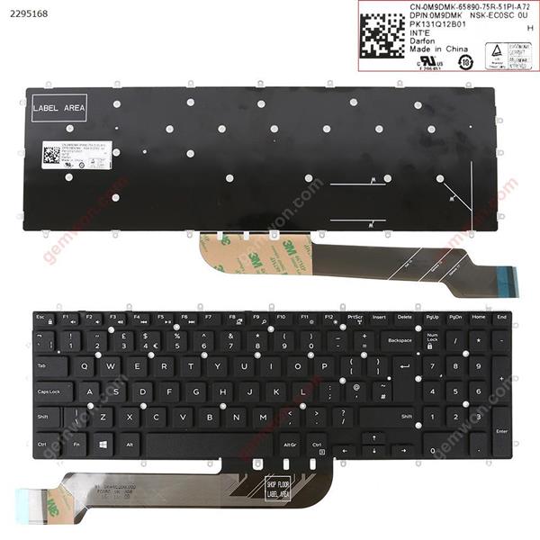Dell Inspiron 15-7566 7567 5567 5568 BLACK （Without FRAME,OEM）WIN8  UK OM9DMK Laptop Keyboard (OEM-B)