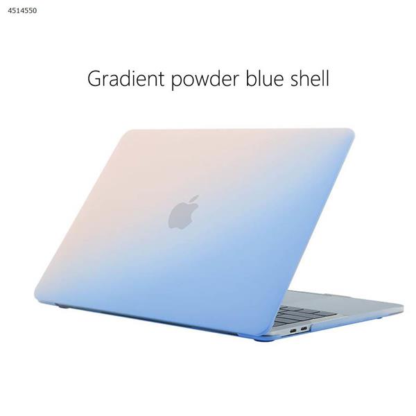 Applicable Apple notebook case MacBook Pro 13 inch computer case frosted painted rainbow shell (13.3 Air A1466/A1369 gradient powder blue) Screen Protector N/A
