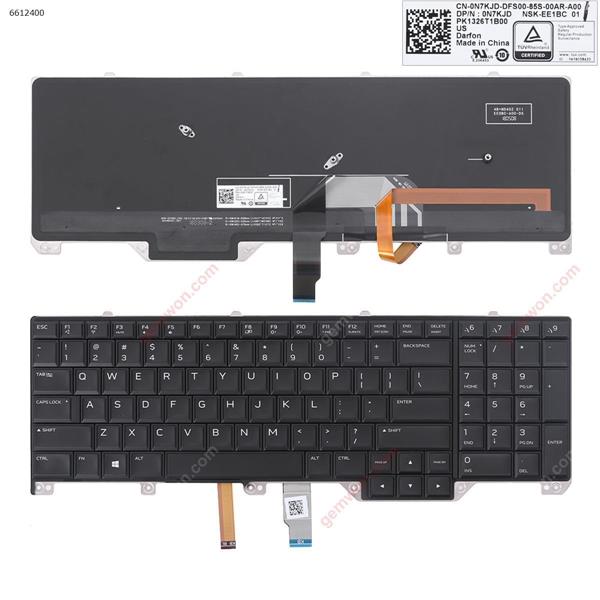 Dell Alienware 17 R4 Series BLACK Backlit （WIN8） US N/A Laptop Keyboard (OEM-B)