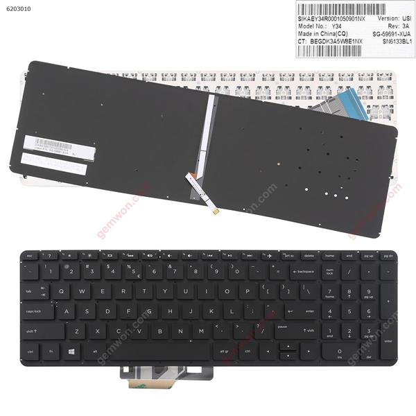 HP Pavilion 15-P 17-F BLACK (Backlit ,Without FRAME,Without Foil,Win8) US SG-59690-XUA Laptop Keyboard (Original)