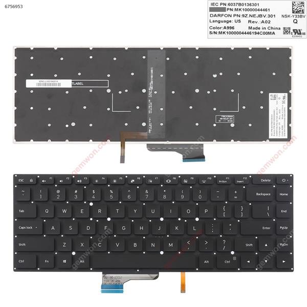 Laptop Replacement Keyboard US Layout for ASUS K555 Black Without Frame,for Win8