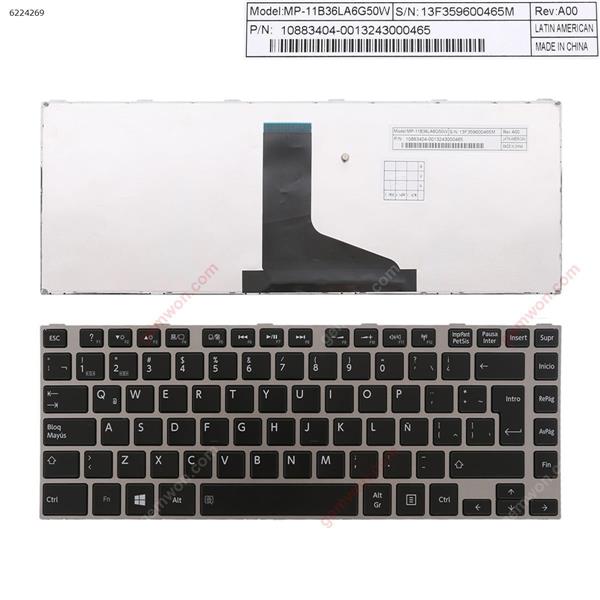 TOSHIBA L830 L840 SILVER  FRAME BLACK(For Win8)  LA 10883404-0013243000877 Laptop Keyboard (A+)