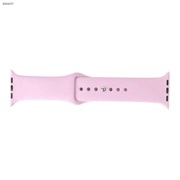 Applicable iwatch1234 silicone strap apple watch with apple watch band monochrome watch strap (light purple) 42MM-44MM Other IWATCH1234