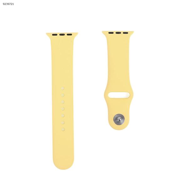 Applicable iwatch1234 silicone strap Apple Watch with apple watch band monochrome watch strap (yellow) 38MM-40MM Other IWATCH1234
