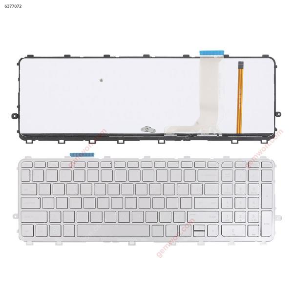 HP ENVY M6-n100 15-Q 15T-Q 15-j Series SILVER FRAME SILVER ( Backlit, For Win7) US V14062AK           HR04-H Laptop Keyboard (OEM-A)