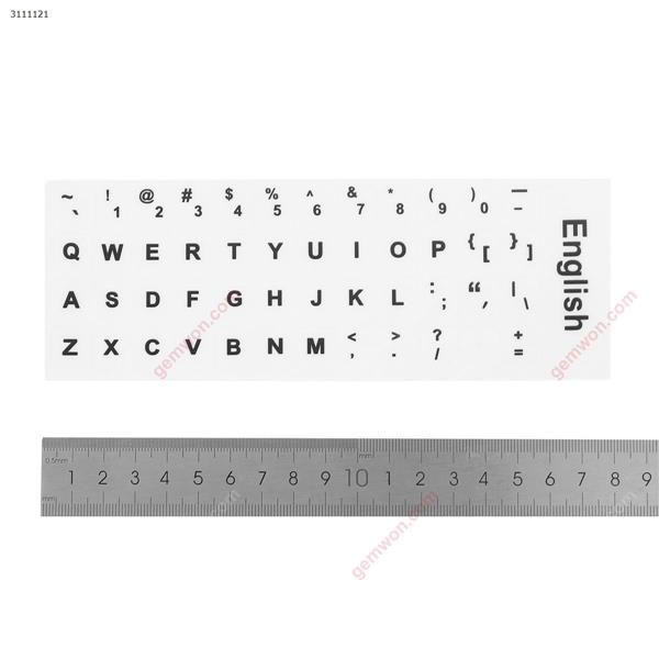US Keyboard Sticker,White with Black letter. Change keyboard language layout by stick lables on keyboard keys. Sticker US