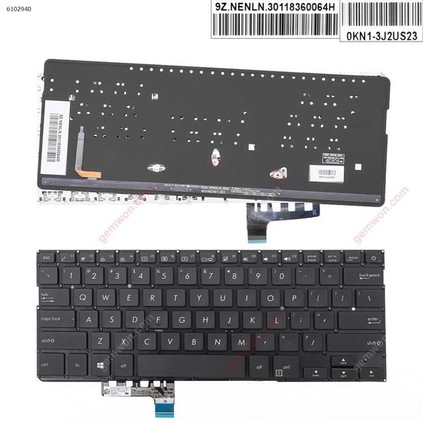 ASUS Zenbook 13 UX331UAL BLACK Backlit win8 US N/A Laptop Keyboard (OEM-A)
