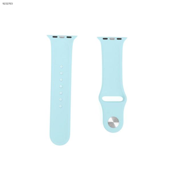 Applicable iwatch1234 silicone strap Apple Watch with apple watch band monochrome watch strap (Mint Green) 38MM-40MM Other IWATCH1234