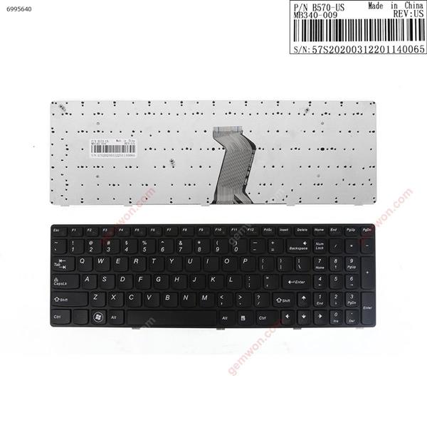 LENOVO V570 B570 B590 BLACK FRAME BLACK OEM (without  Foil) US N/A Laptop Keyboard (OEM-B)