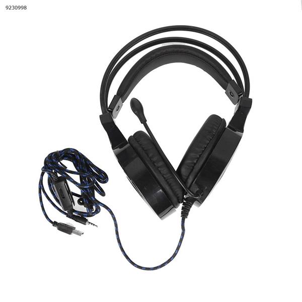 SY855MV anti-violence I e-sports luminous headset head type game headset black blue Headset SY855MV