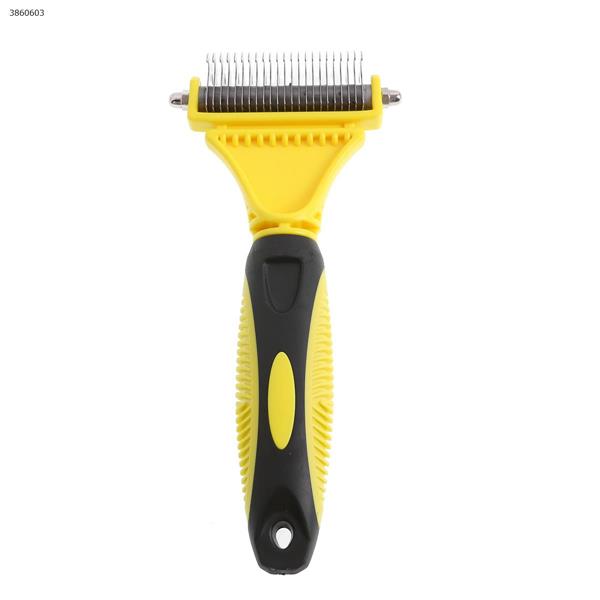 Cat and dog universal massage hair removal brush pet open knot comb（yellow） Other N/A