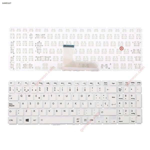 TOSHIBA L50-B S50-B L50D-B L50T-B L50DT-B L55(D)-B S55-B S55T-B S55D-B WHITE (Without FRAME,  Without  Foil , Win8) SP 002L13R76LHB02              MP-13R7 Laptop Keyboard (OEM-B)