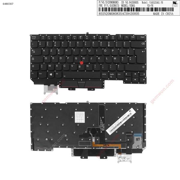 Lenovo IBM ThinkPad X1 Carbon Gen 5 2017 BLACK With Point stick（Backlit）Win8 FR SN20M08083 Laptop Keyboard (OEM-A)