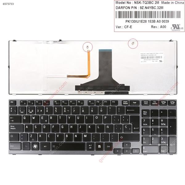 TOSHIBA P750 P750D P755 P755D Qosmio X770 X775  GRAY FRAME BLACK (Backlit,  WIN 7)   SP N/A Laptop Keyboard (OEM-A)