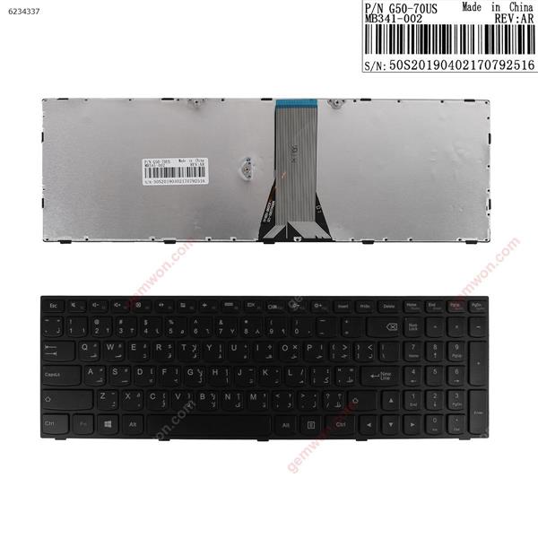 LENOVO G50-70 BLACK FRAME BLACK  WIN8 AR N/A Laptop Keyboard (OEM-A)