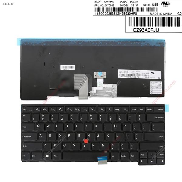 Thinkpad T440 T440P T440S T450 T450s T431s E431 BLACK FRAME BLACK WIN8( With  Point stick)OEM US 0C02253  04Y0862 CS13T    O8N0KK Laptop Keyboard (OEM-A)