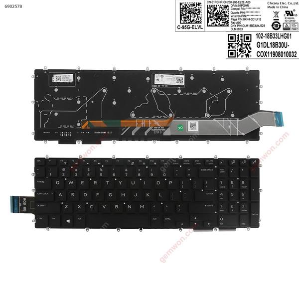 DELL Alienware M15 R1 M17 R1 BLACK (Backlit ，win 8） US ALIENWARE Laptop Keyboard (OEM-B)