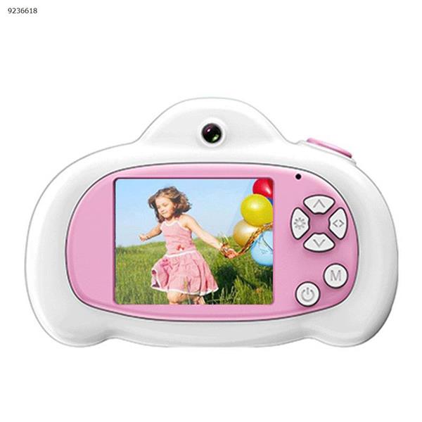 Children's camera mini 8 million HD camera shatter-resistant digital camera cartoon toy birthday gift （White pink） Camera X400