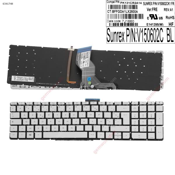 HP Pavilion 15-AB SILVER(Backlit,Without FRAME, Big Enter  , Win8)  FR PK131CR2A14 Laptop Keyboard (Original)