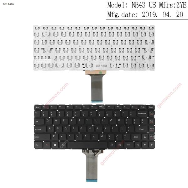 LENOVO IDEAPAD 500S-14ISK YOGA 500-14ACZ 500-14ISK  black  OEM US NB43     NB43 Laptop Keyboard (OEM-B)
