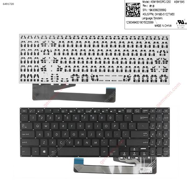 ASUS  X560  BLACK（Without FRAME,  Win8 ） US SF-2196 09CH0193 Laptop Keyboard (OEM-B)
