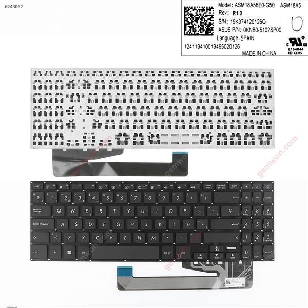 ASUS  X560  BLACK（Without FRAME,  Win8 ） SP N/A Laptop Keyboard (OEM-A)