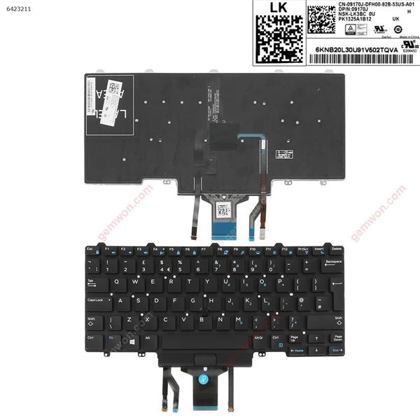DELL E5450 BLACK (Backlit,With Point stick,For Win8) UK MP-13L83USJ698 PK1313D3B00 Laptop Keyboard (A+)