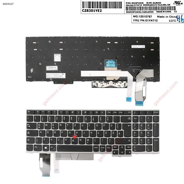 IBM Thinkpad E580 L580  SILVER FRAME BLACK   (with point stick ,For Win8) GR SN20P35658 Laptop Keyboard (A+)
