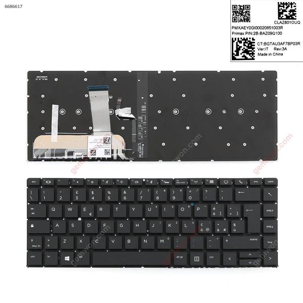 HP EliteBook Folio 1040 G5 BLACK ( without frame , Backlit,Win8) IT 2B-BAZ09Q100 Laptop Keyboard (A+)