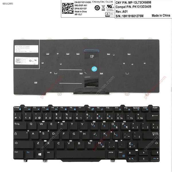 DELL 3340   black  (without  backlit, small enter) CA/CF 0GY1CF Laptop Keyboard (OEM-A)