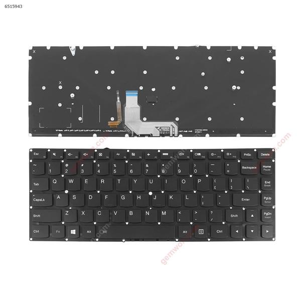 Lenovo Ideapad Yoga 900 900-13ISK 900-13ISK2  BLACK（ Backlit  ,WIN8  ） US N/A Laptop Keyboard (A+)
