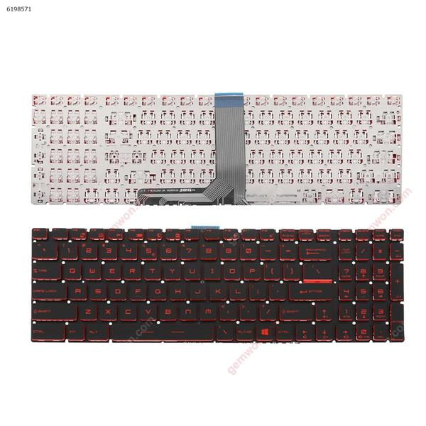 MSI GT72 GS60 GS70 WS60 GE72 GE62 BLACK(Red ,Red Printing,Win8)  US V143422AK                09JM0030 Laptop Keyboard (OEM-A)