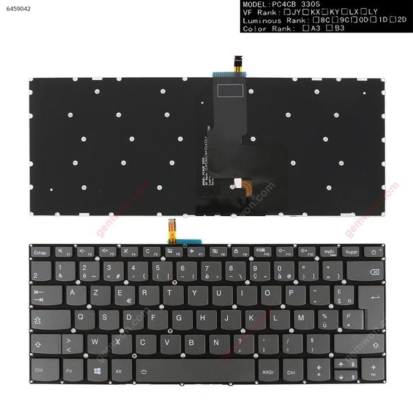 LENOVO IdeaPad 320-14ISK 320S-14IKB 320S-14IKBR GRAY , Backlit, Cable Folded ,With switch  ) FR PC4CPB-FR P/N 9Z.NDSBN.B0F SN20M61819 Laptop Keyboard (OEM-A)