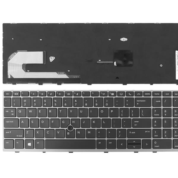 HP EliteBook 850 G5 SILVER FRAME BLACK ( with point  , Cable Folded   )  US 6037B0136201 Laptop Keyboard (OEM-A)