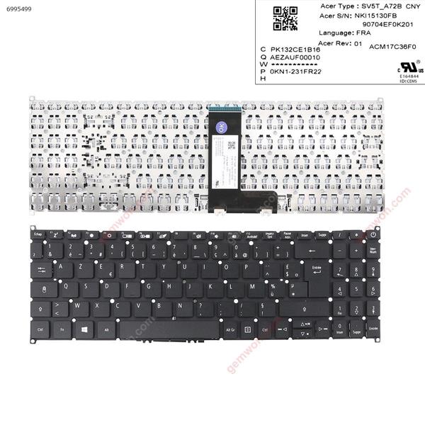 ACER  SF315    SF315-51 /SF315-52/SF315-41 a315-42 a315-42g a315-54 a315-54k   BLACK  (Without  Backlit  ,Big Enter   ,) FR NKI15130FB Laptop Keyboard (OEM-A)