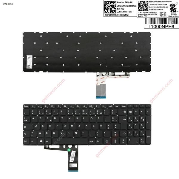 LENOVO Ideapad 310-15 BLACK win8(Without FRAME  ,Cable  Folded )  FR SN20K82584 Laptop Keyboard (OEM-A)