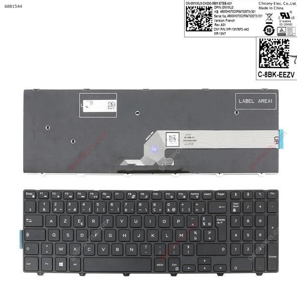 DELL 15-3000   BLACK   (  Without  Backlit  ,Big Enter   ,Cable  Folded   ) FR 0MXMJ3 Laptop Keyboard (OEM-A)