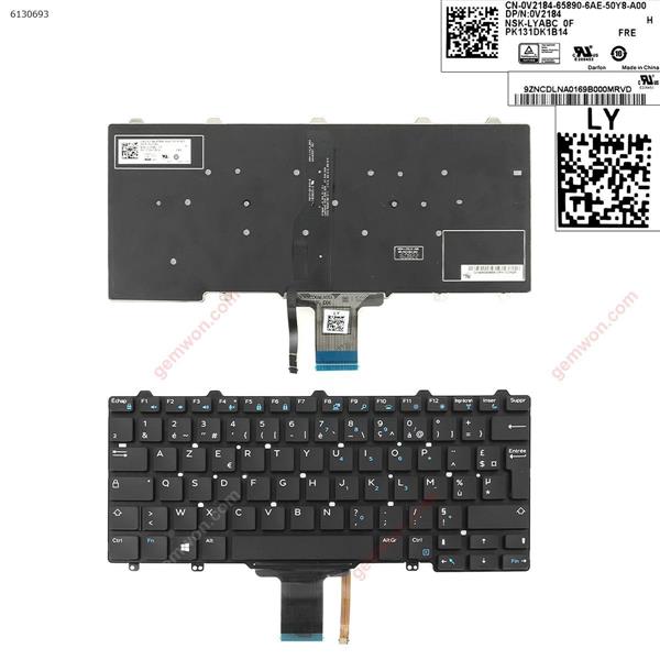 DELL 5250    BLACK   (  Backlit  ,Big Enter  ) FR 0V2184 Laptop Keyboard (OEM-A)