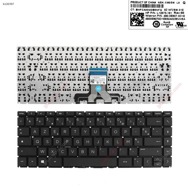 HP 14-CD   BLACK , Without  Backlit ,  Small  Enter   FR 9Z.NF2PQ.201 Laptop Keyboard (OEM-A)