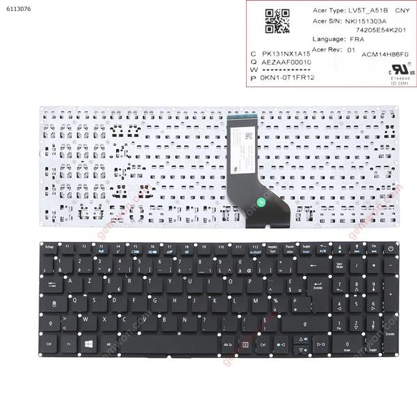 Acer Aspire E5-722 E5-772 V3-574G E5-573T E5-573 E5-573G E5-573T E5-532G BLACK  ，Without  Backlit，（Big Enter ，Cable  Folded） FR NKI151303A Laptop Keyboard (OEM-A)