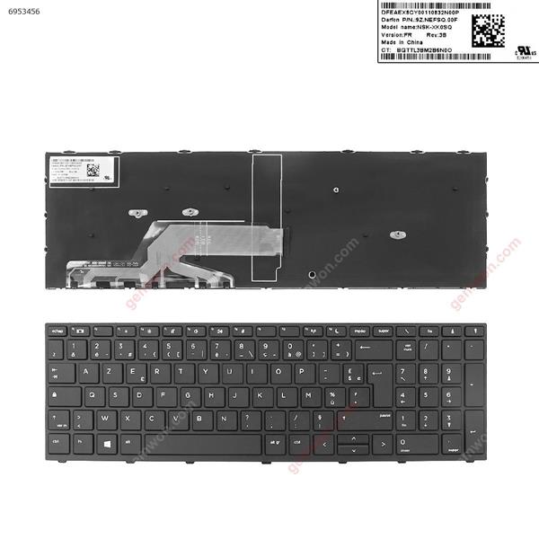 HP Probook 450 G5 455 G5 470 G5   GRAY FRAME   BLACK  FR 9Z.NEFSQ.00F Laptop Keyboard (OEM-A)