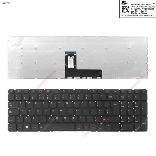    haier   M51   BLACK (Without FRAME,Without foil,Win8) UK TBM15K36GB-698 Laptop Keyboard (A+)