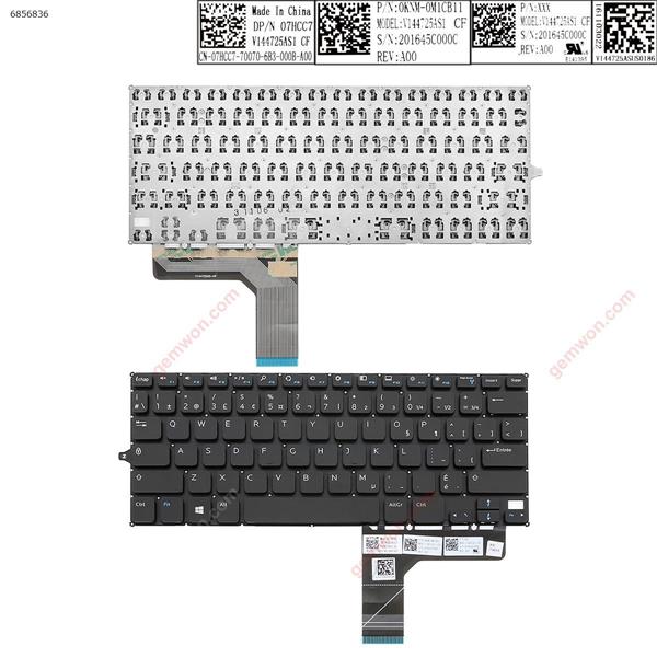 Dell Inspiron 11 3000 3147 11 3148 BLACK (Without FRAME,Win8)OEM CA/CF V144725AS1 Laptop Keyboard (OEM-B)