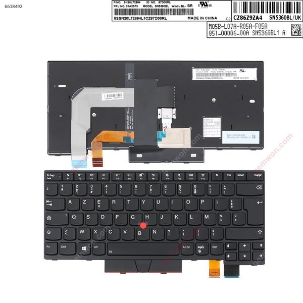 ThinkPad T470 BLACK FRAME BLACK (Backlit,For Win8) FR SN20L72894 002L16C16LHC01 01AX64 9A11C8D Laptop Keyboard (A)